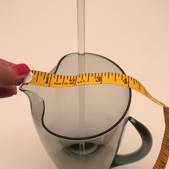 VTG MCM 60's Morgantown Normandie Smoke Glass Cocktail/Martini Pitcher & Stirrer - Picture 10 of 10